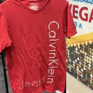 Calvin Klein Red Short Sleeve Tee